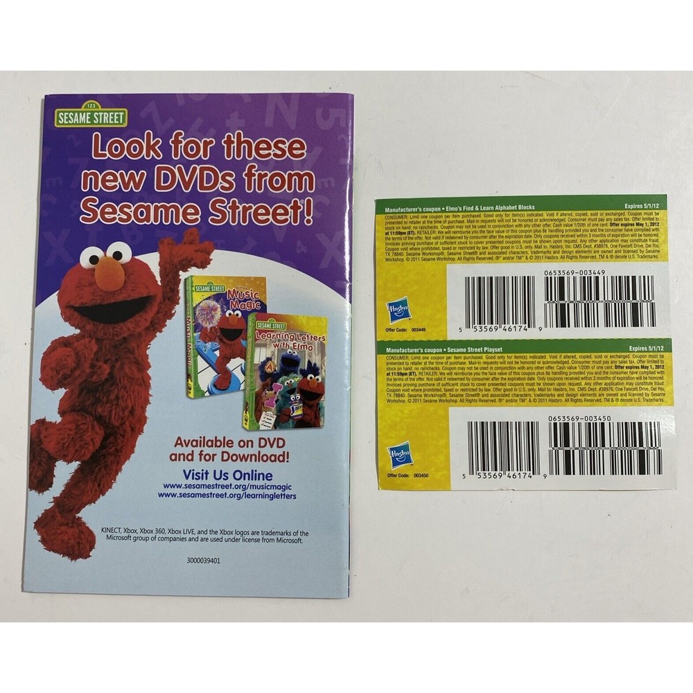 Sesame Street: Once Upon a Monster (Requires Kinect) Xbox 360 Complete Working - Picture 7 of 9